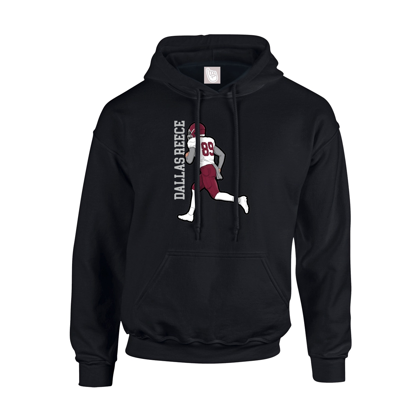 Youth Hoodie — Name Vertical in Black
