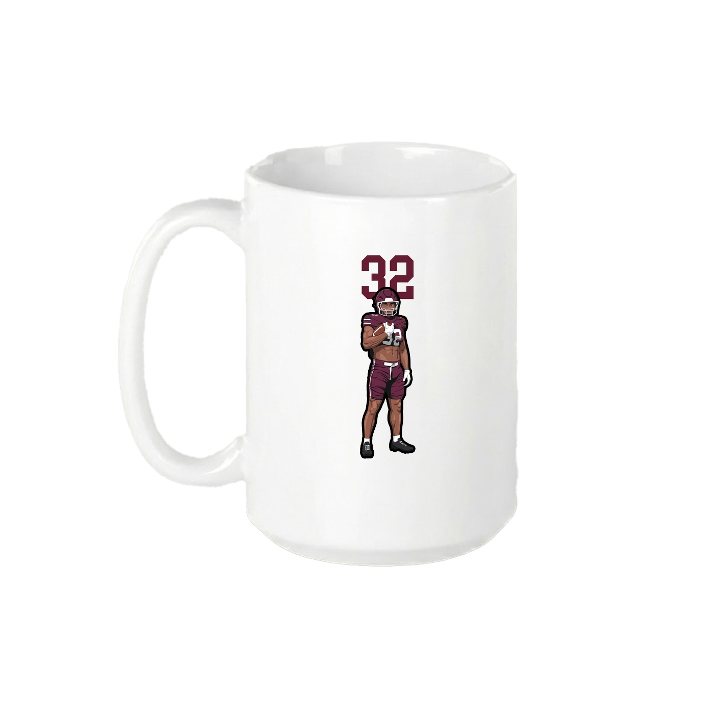15oz Coffee Mug — Number Top in White
