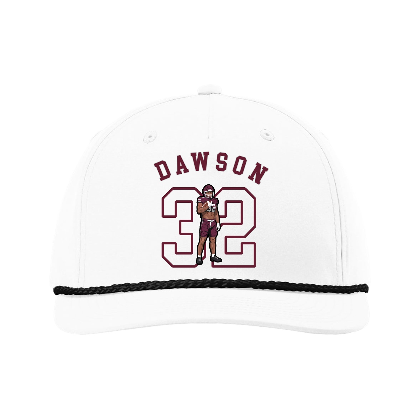 Five-Panel Classic Rope Cap — Shirsey Arch in White