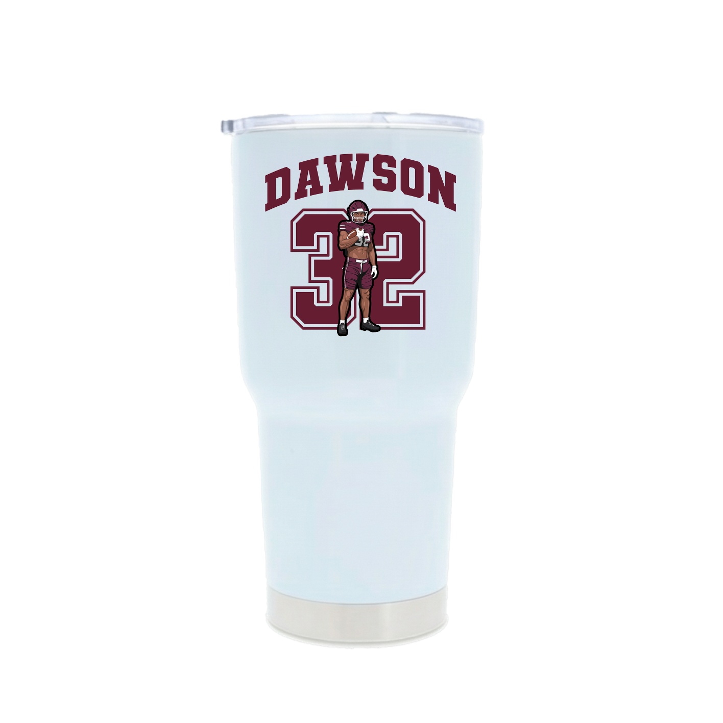 30oz Stainless Steel Tumbler — Number in White