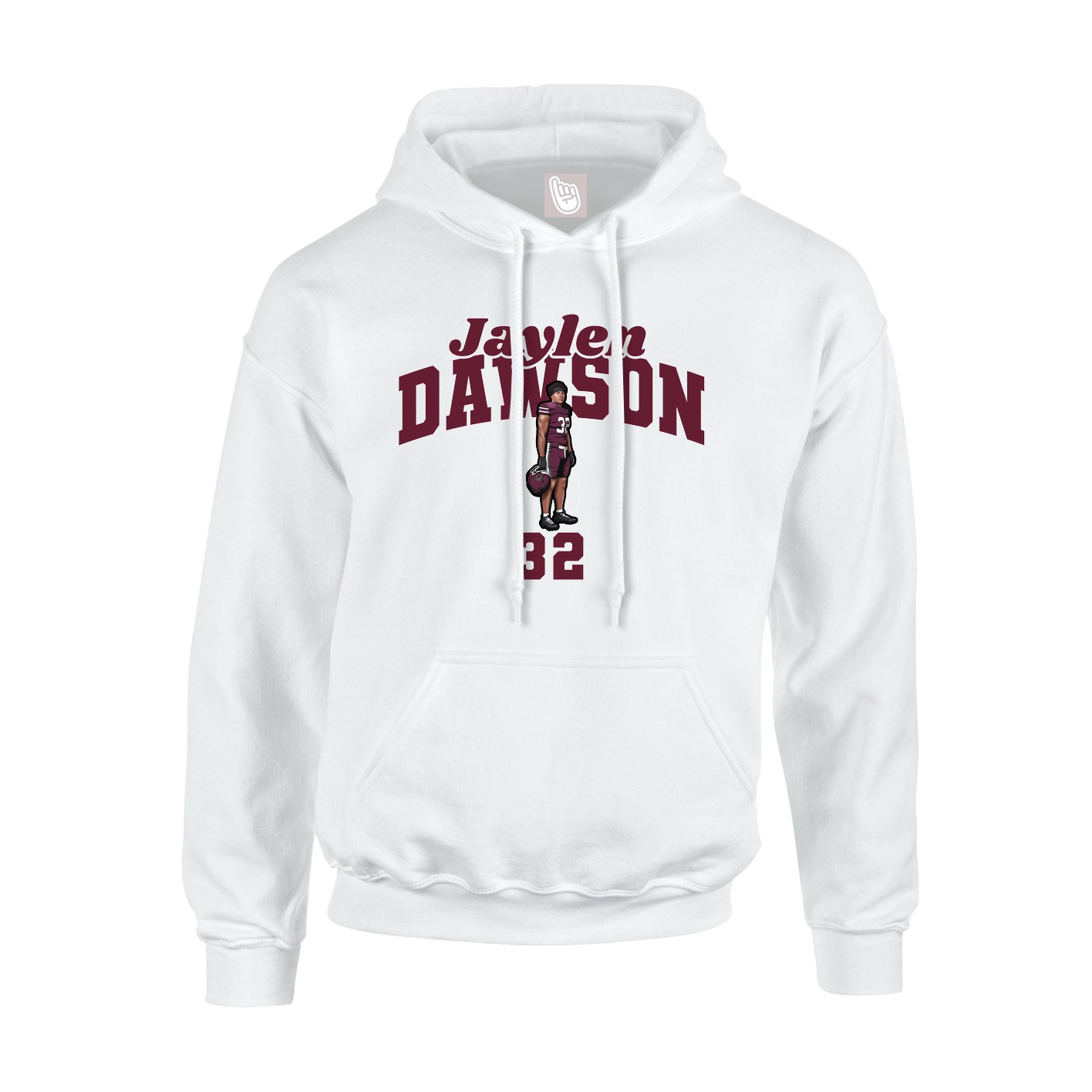 Hoodie — Signature Arch in White