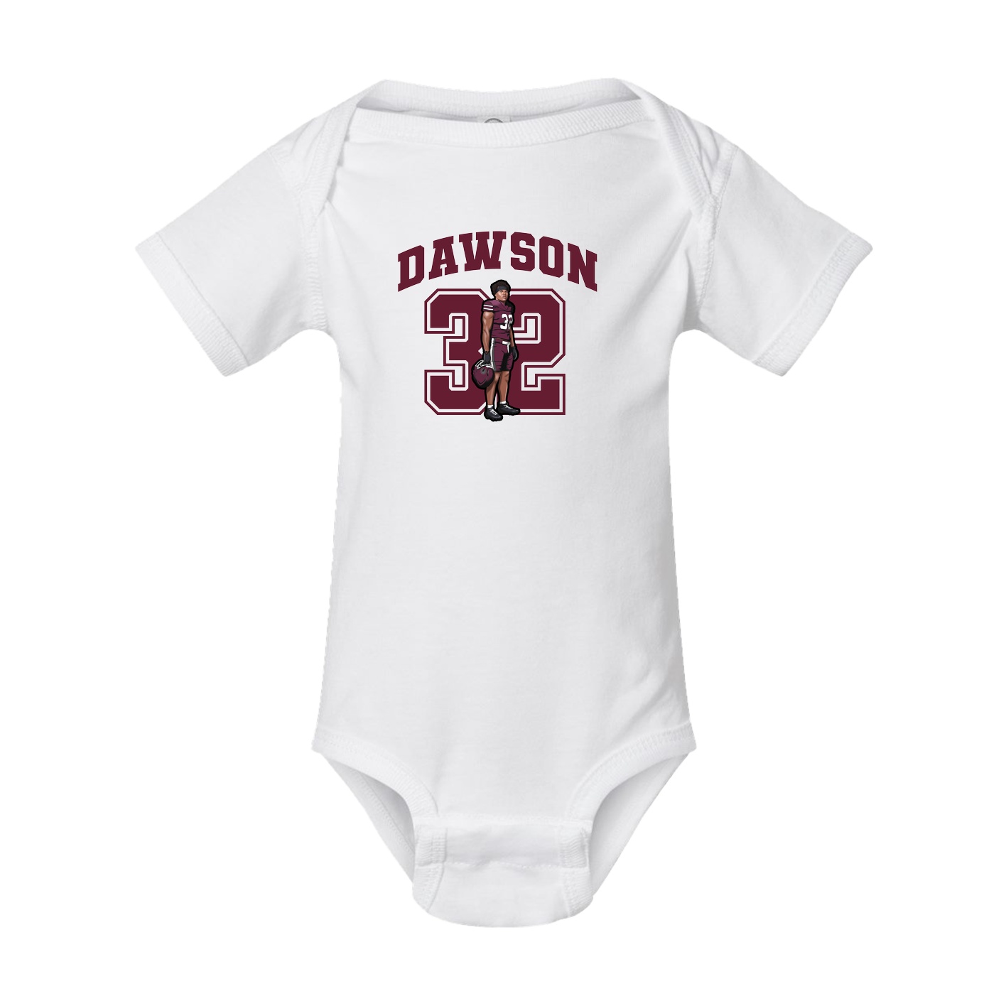 Baby Onesie — Number in White