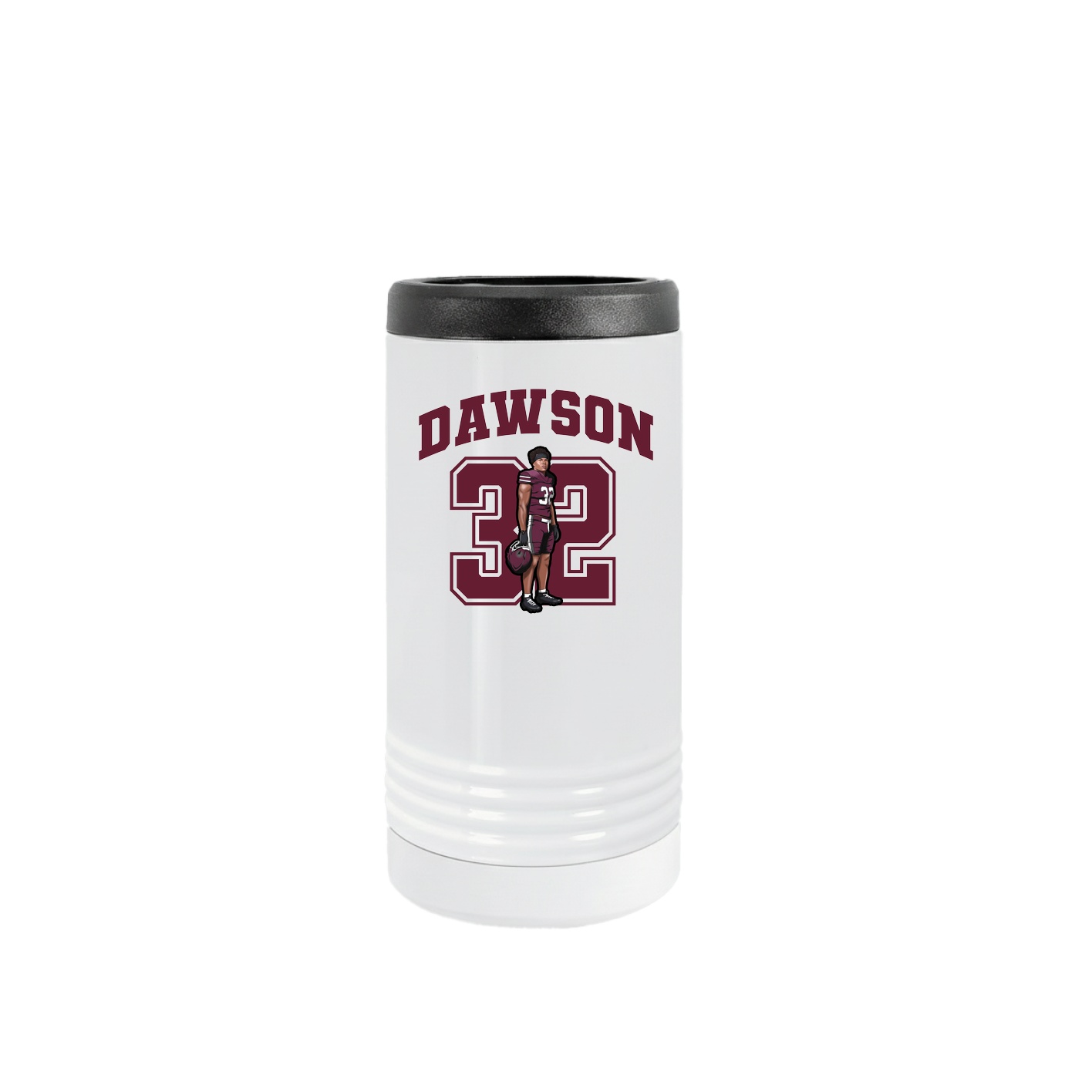 Slim Beverage Holder — Number in White