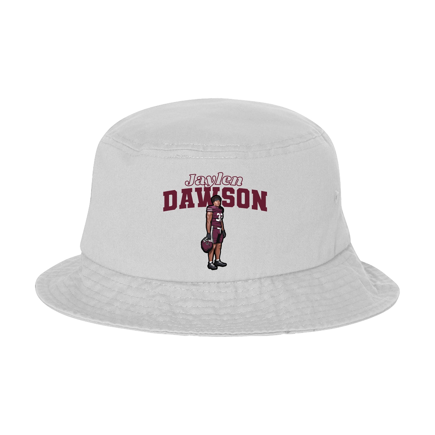 Bucket Cap — Name Arch in White