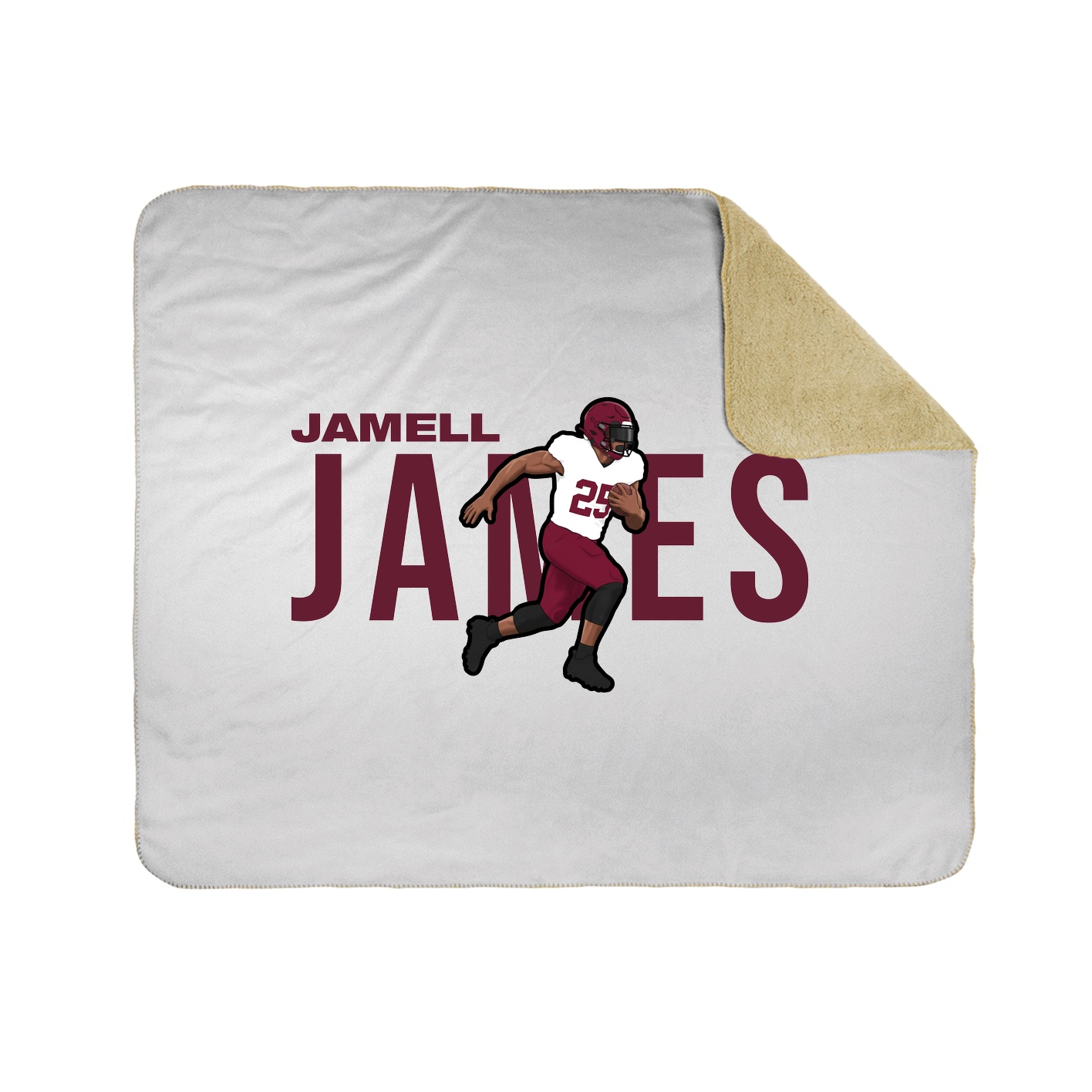 Throw Blanket — Player Name in White