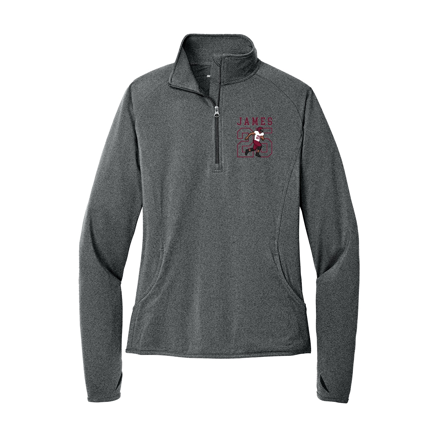 Women's Q-Zip Pullover — Shirsey in Grey