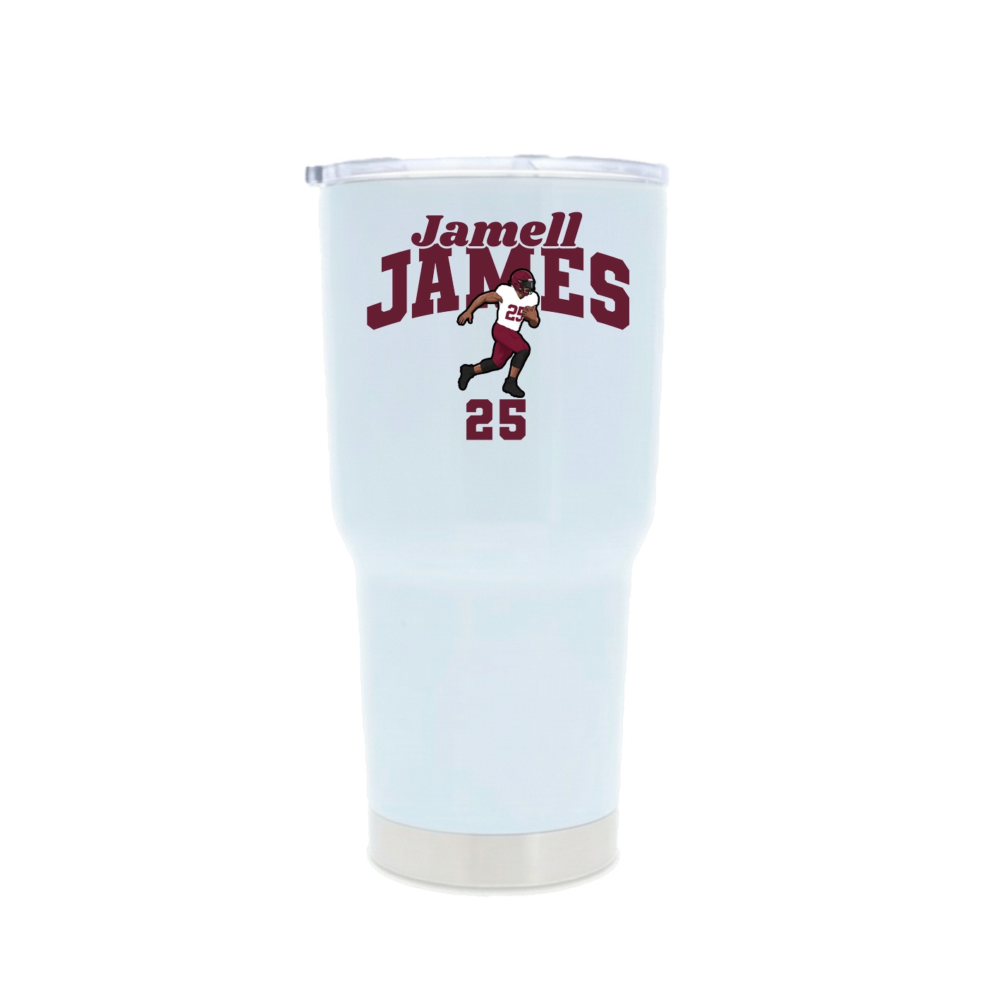 30oz Stainless Steel Tumbler — Signature Arch in White