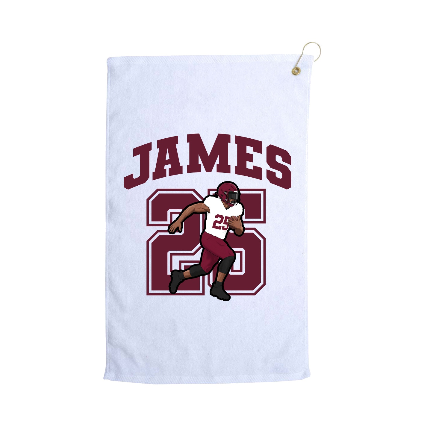 Golf Towel — Number in White