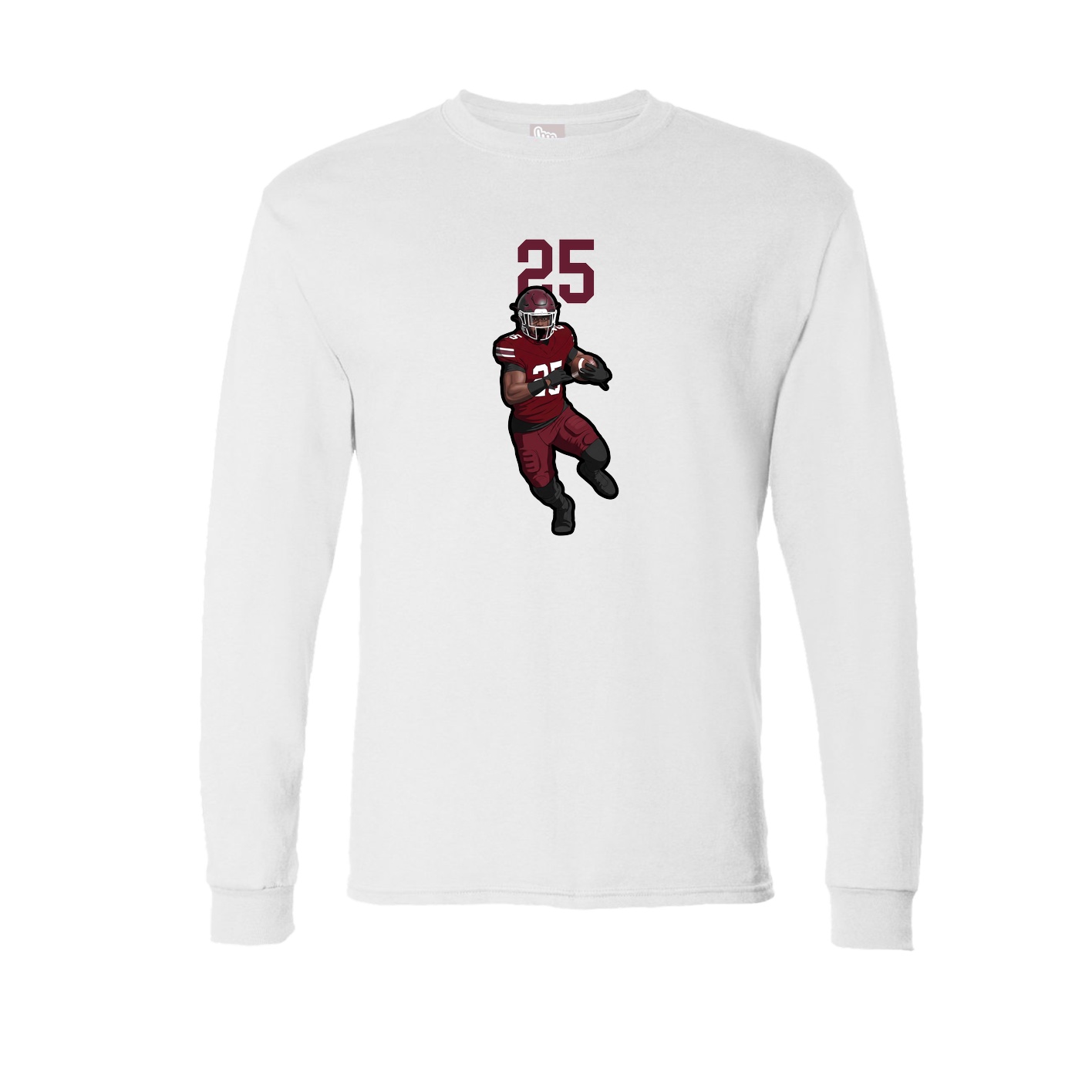 Long Sleeve Tee — Number Top in White