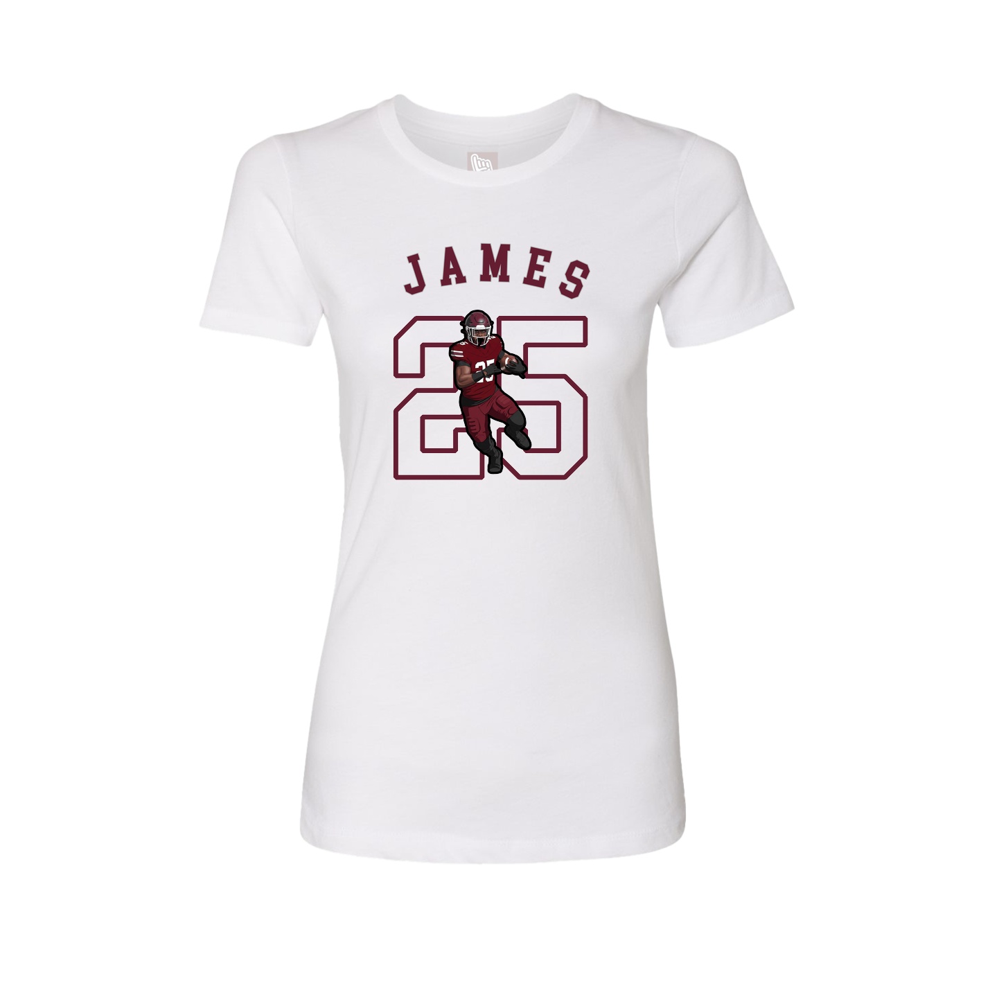 Fitted Women's Tee — Shirsey Arch in White