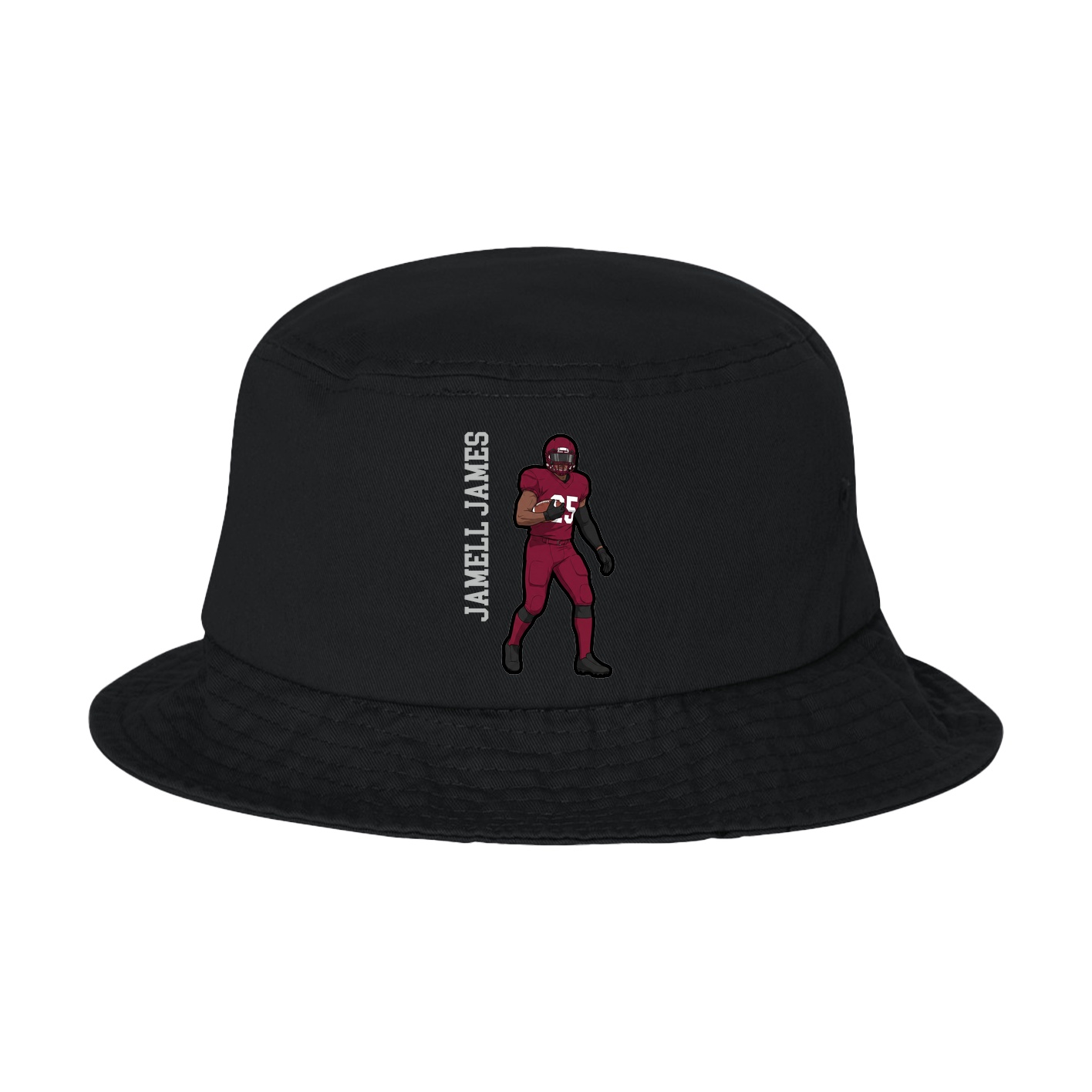 Bucket Cap — Name Vertical in Black
