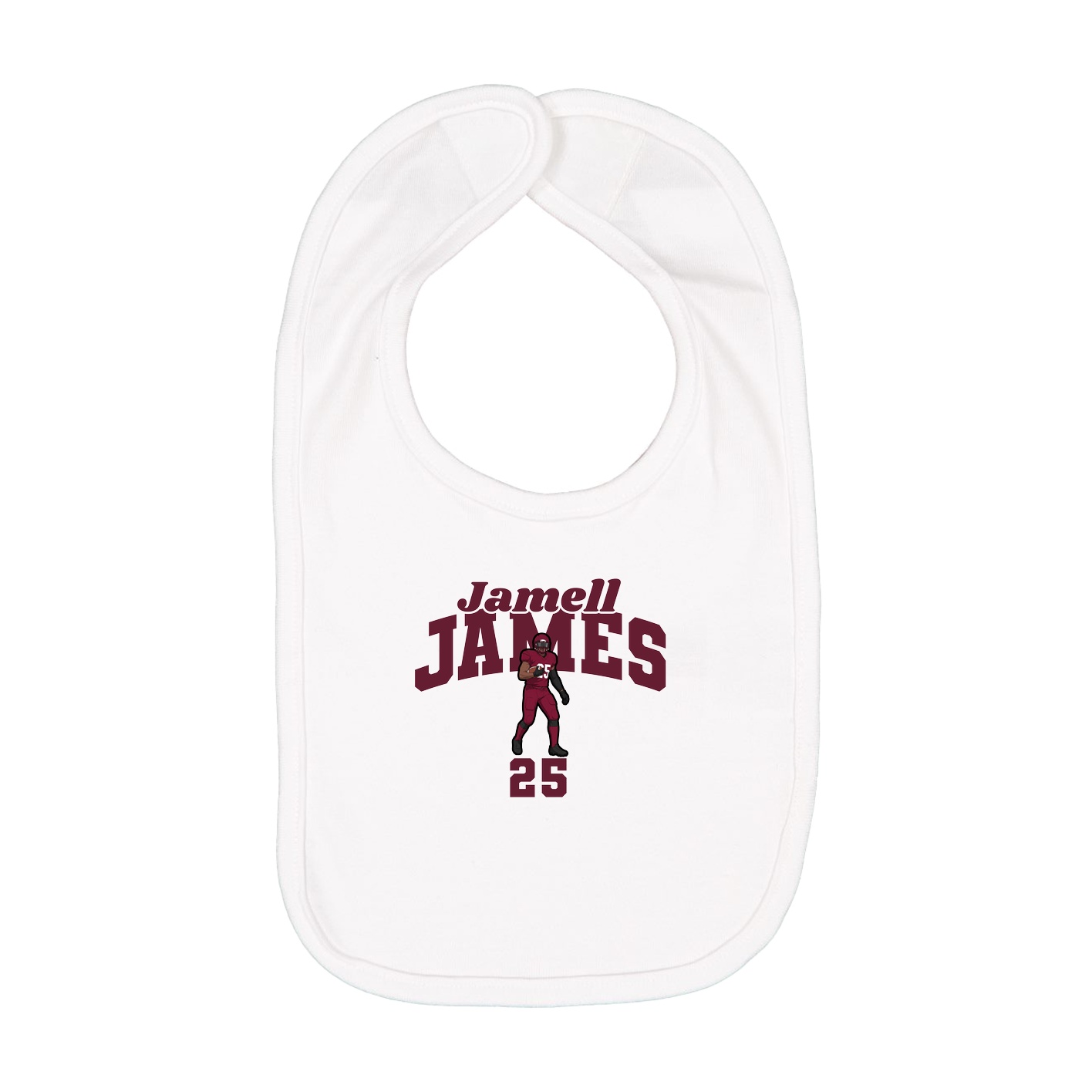Infant Bib — Signature Arch in White