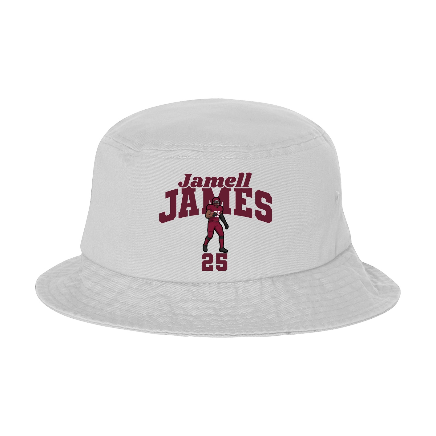 Bucket Cap — Signature Arch in White