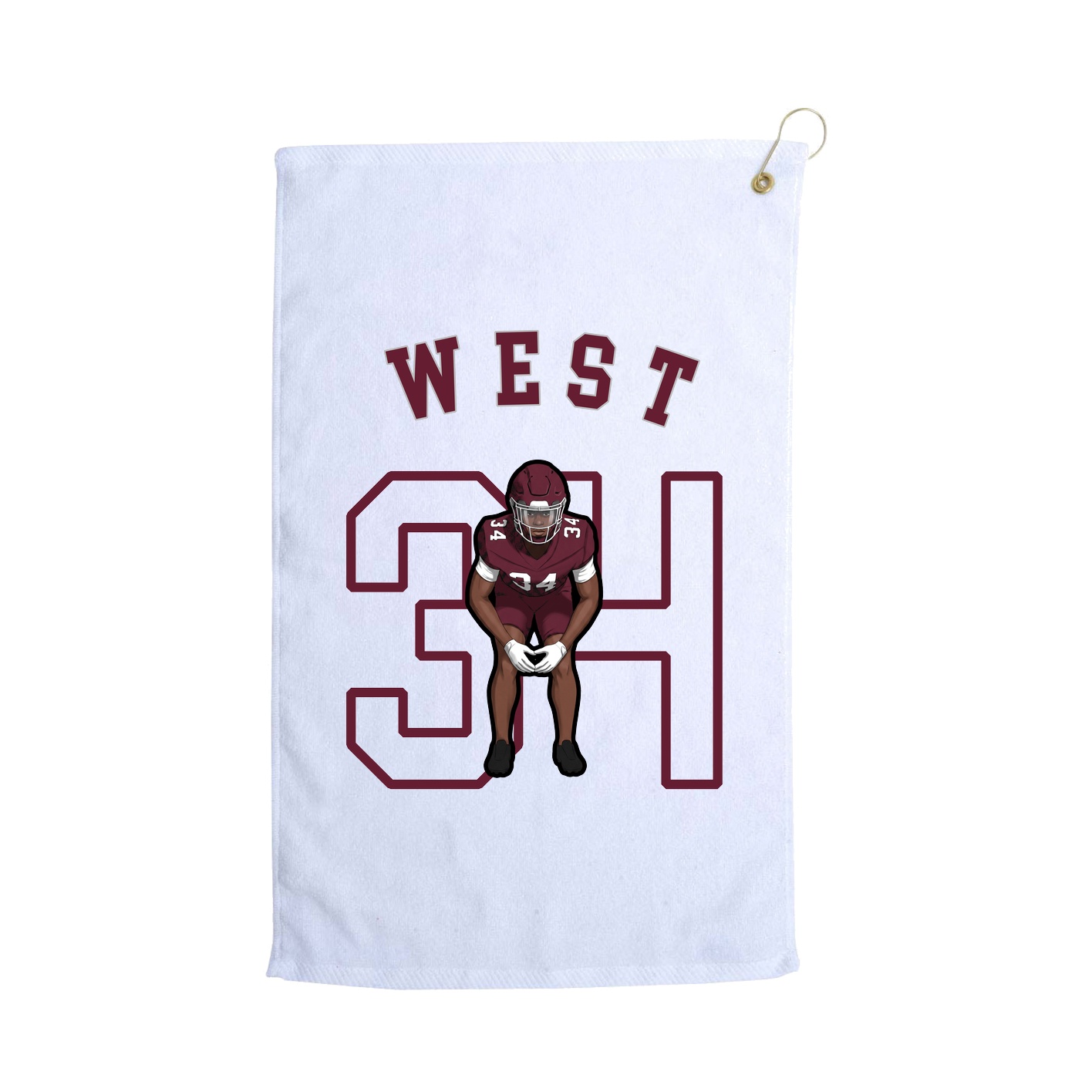 Golf Towel — Shirsey Arch in White