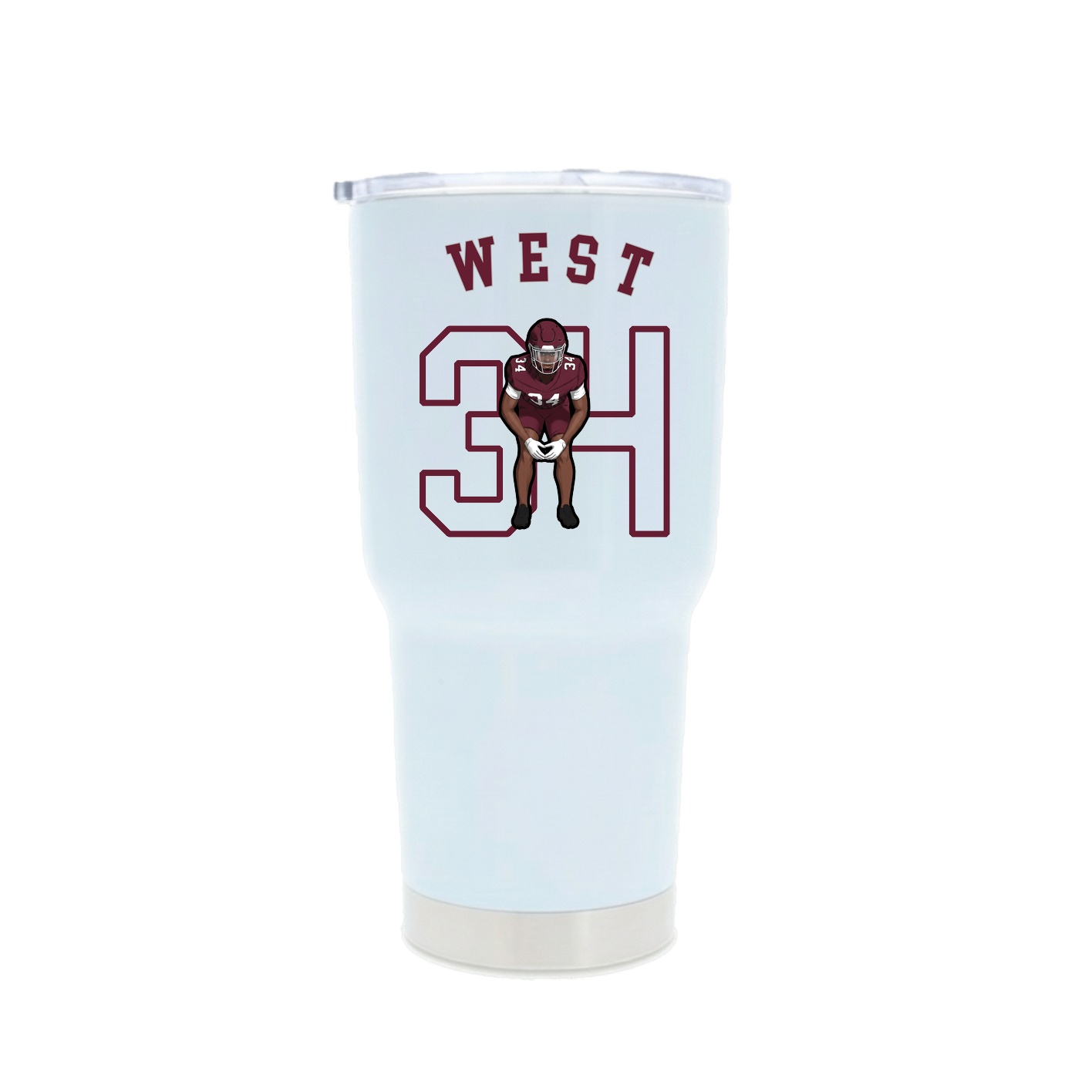 30oz Stainless Steel Tumbler — Shirsey Arch in White