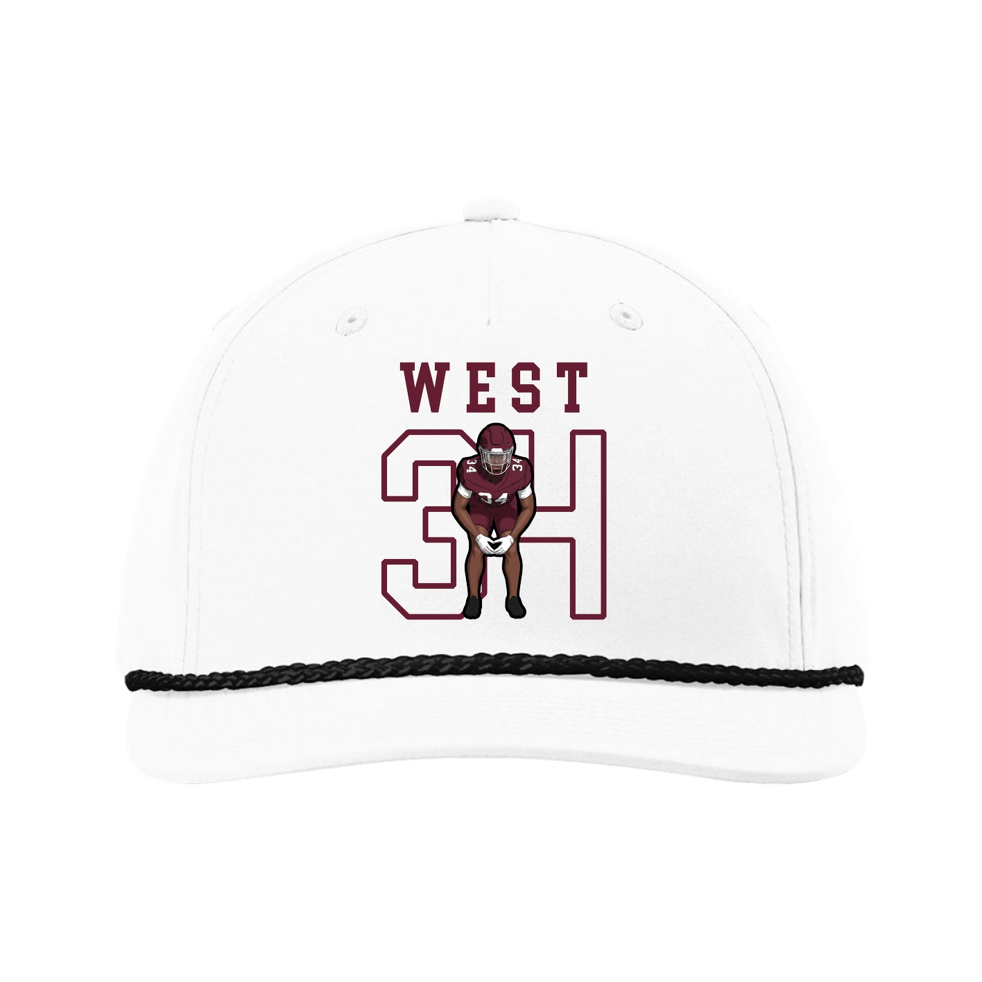 Five-Panel Classic Rope Cap — Shirsey in White