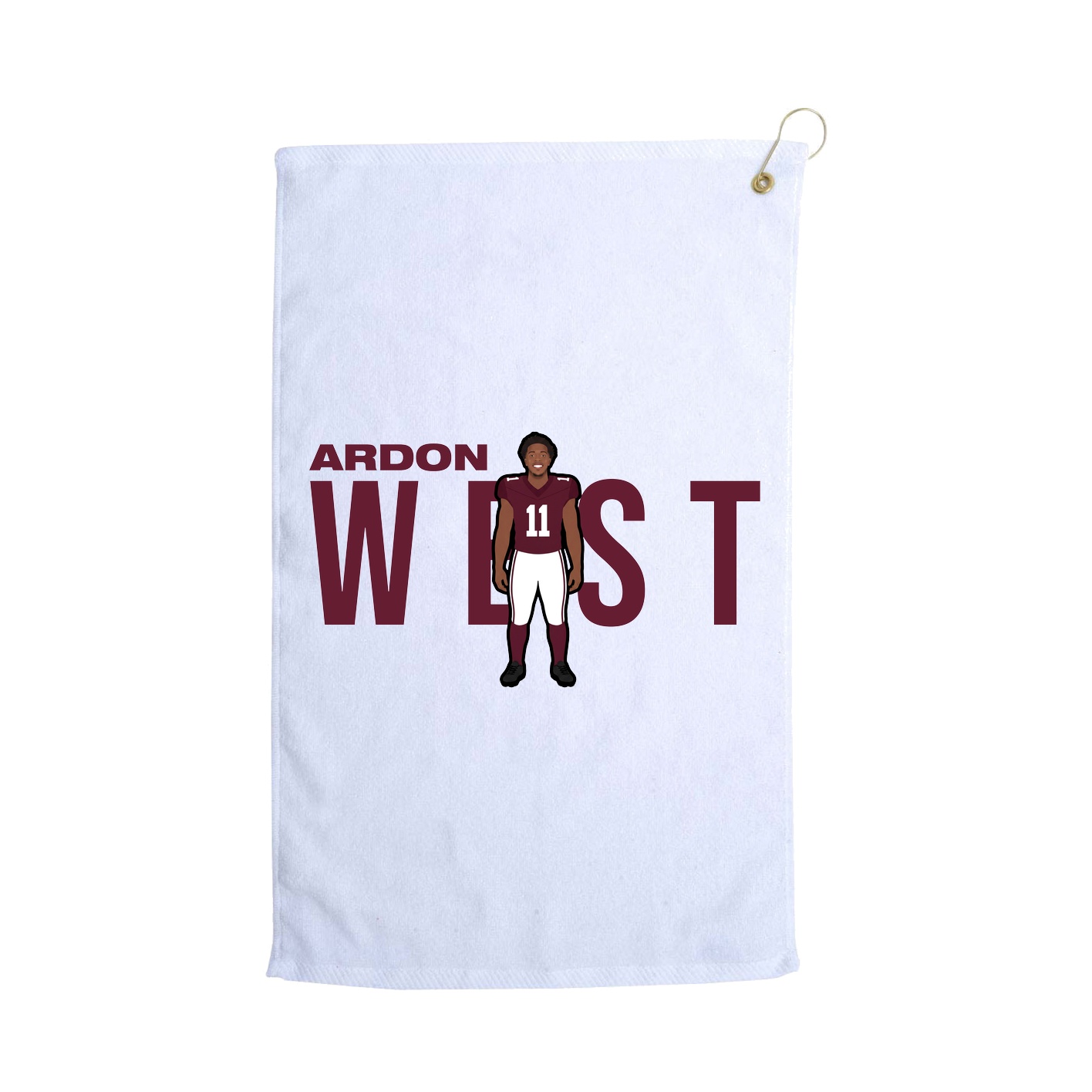 Golf Towel — Player Name in White