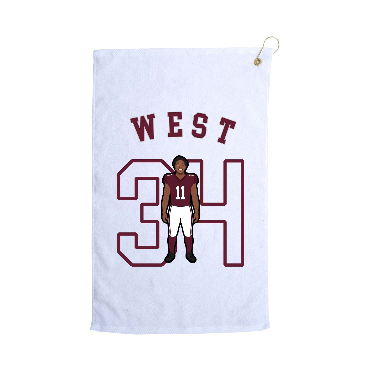 Golf Towel — Shirsey Arch in White