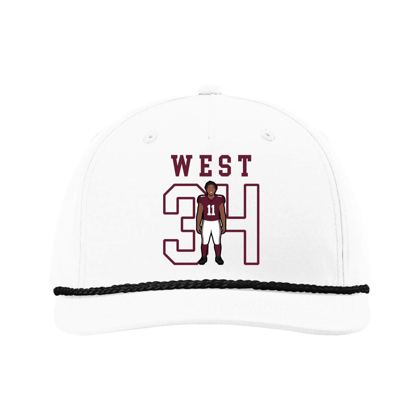 Five-Panel Classic Rope Cap — Shirsey in White