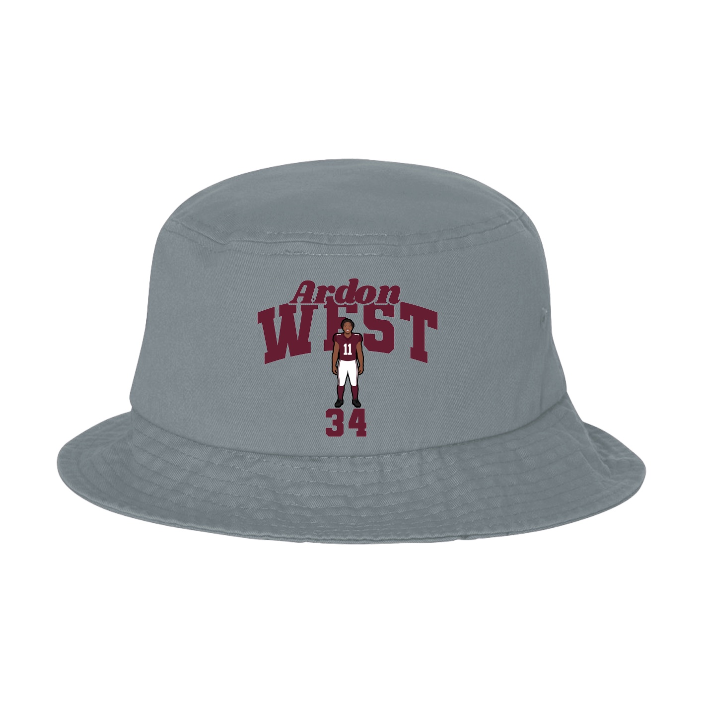 Bucket Cap — Signature Arch in Grey