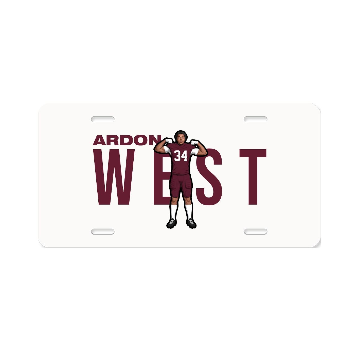 License Plate — Player Name in Classic