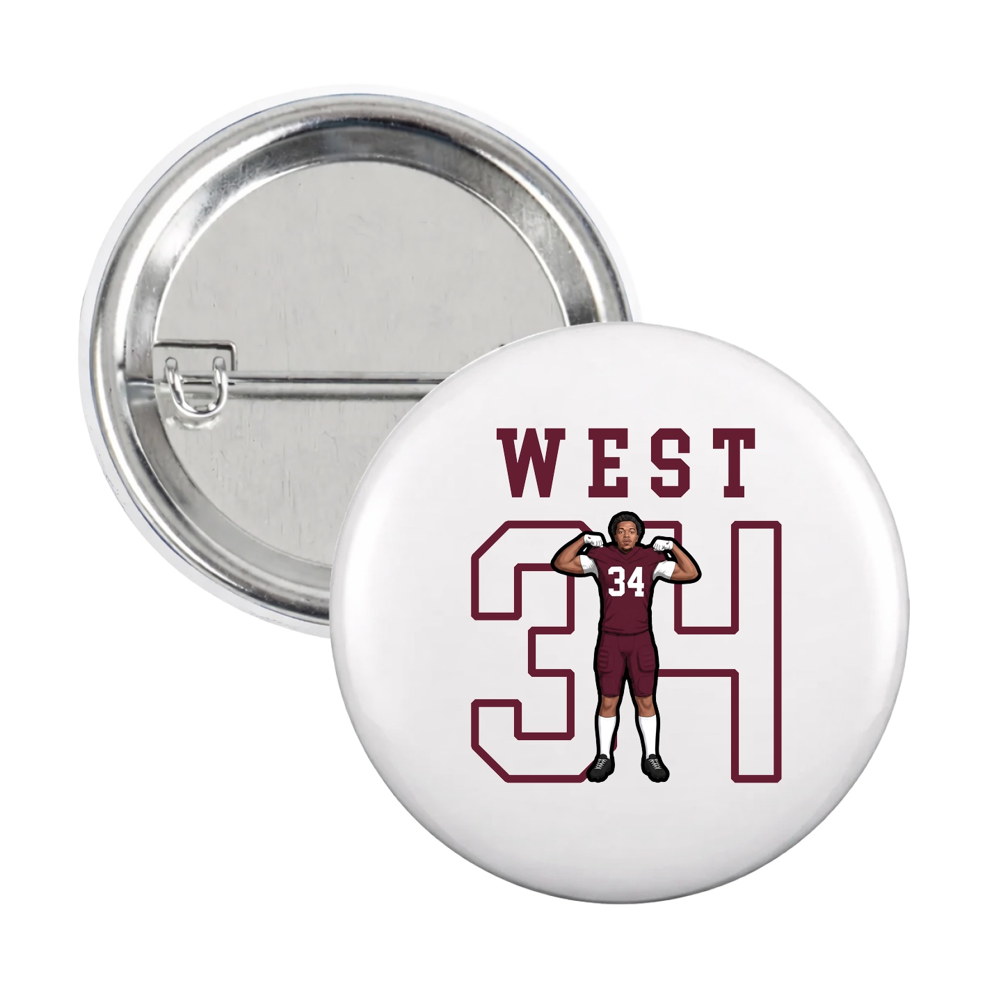 Game Day Button — Shirsey in White