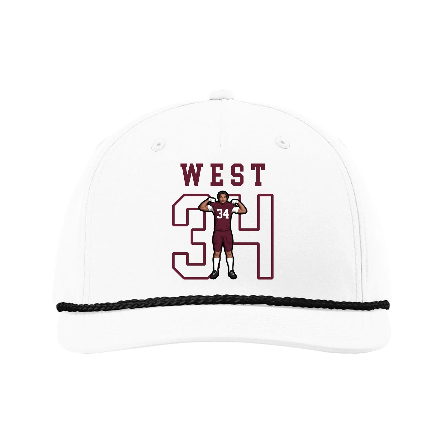 Five-Panel Classic Rope Cap — Shirsey in White
