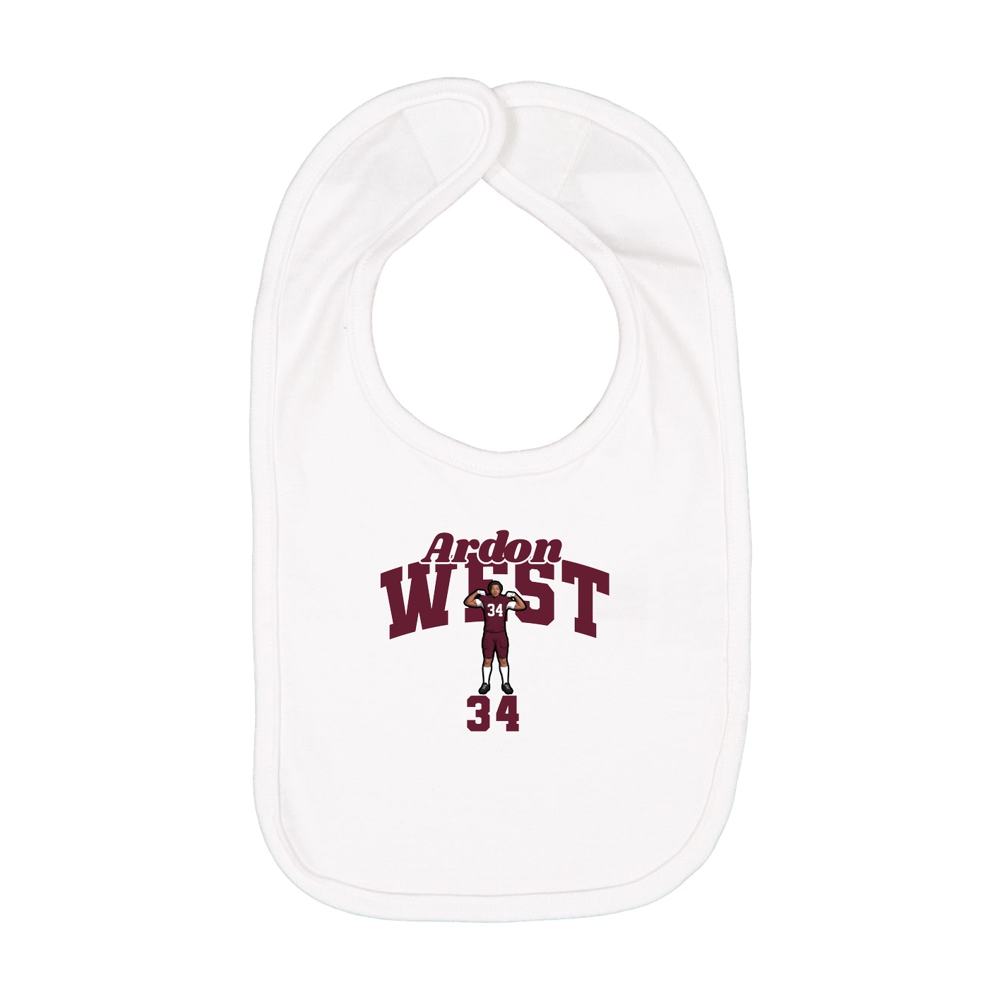 Infant Bib — Signature Arch in White