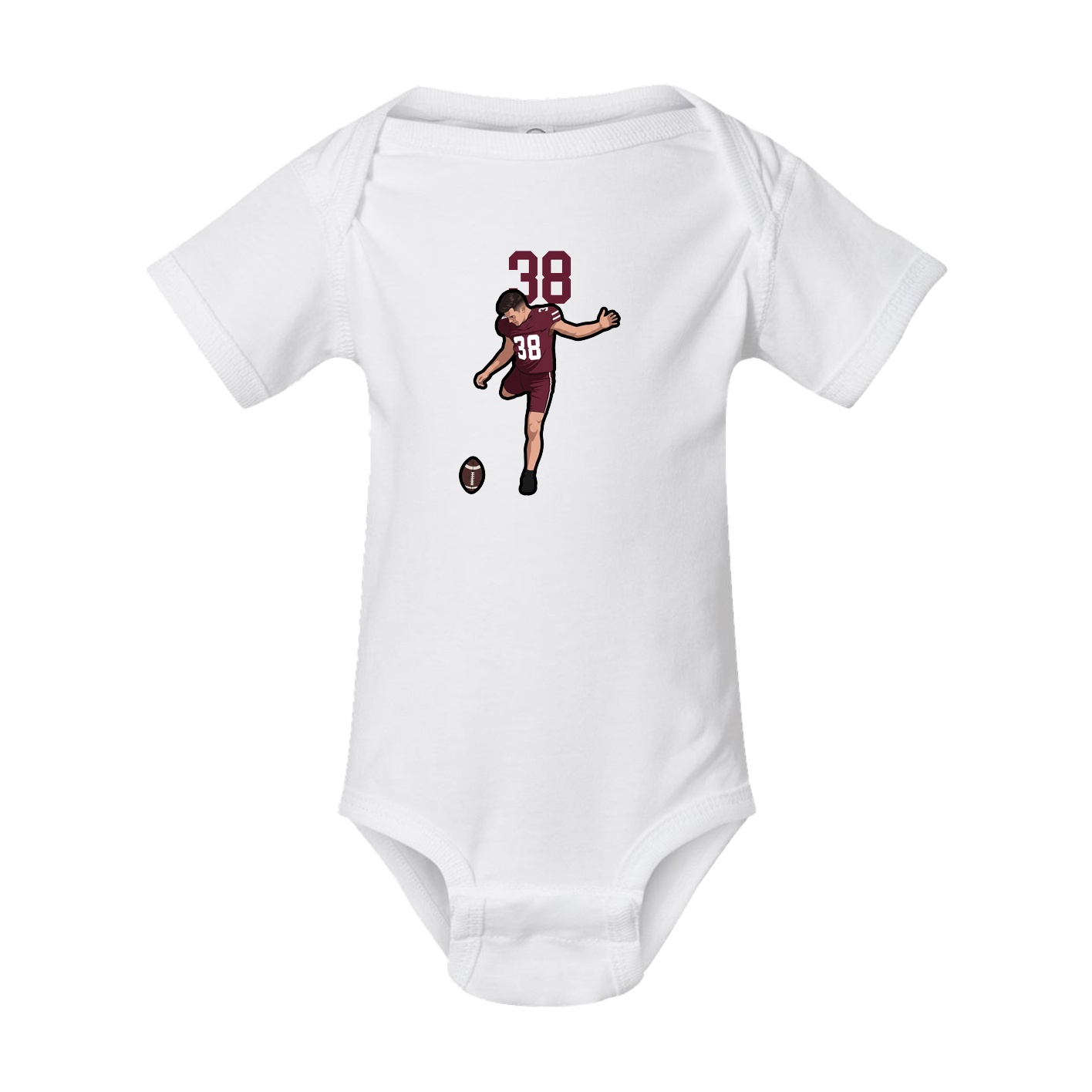 Baby Onesie — Number Top in White