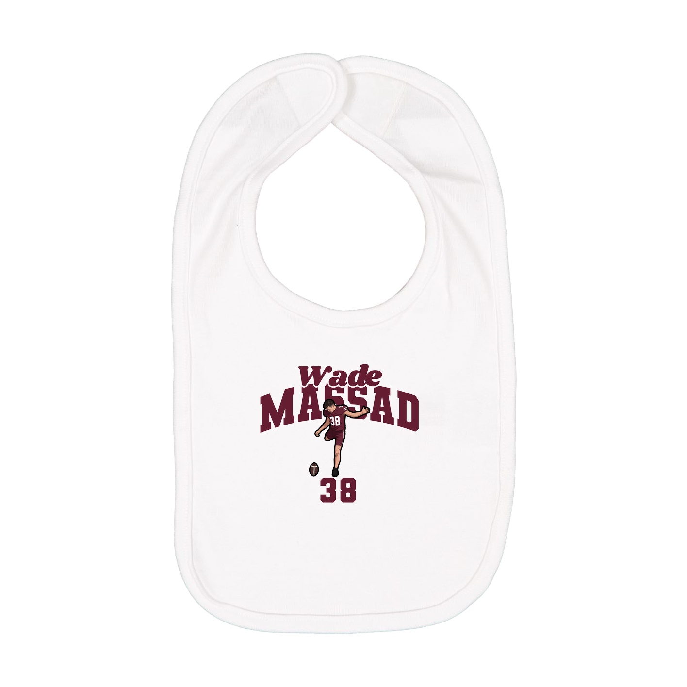 Infant Bib — Signature Arch in White