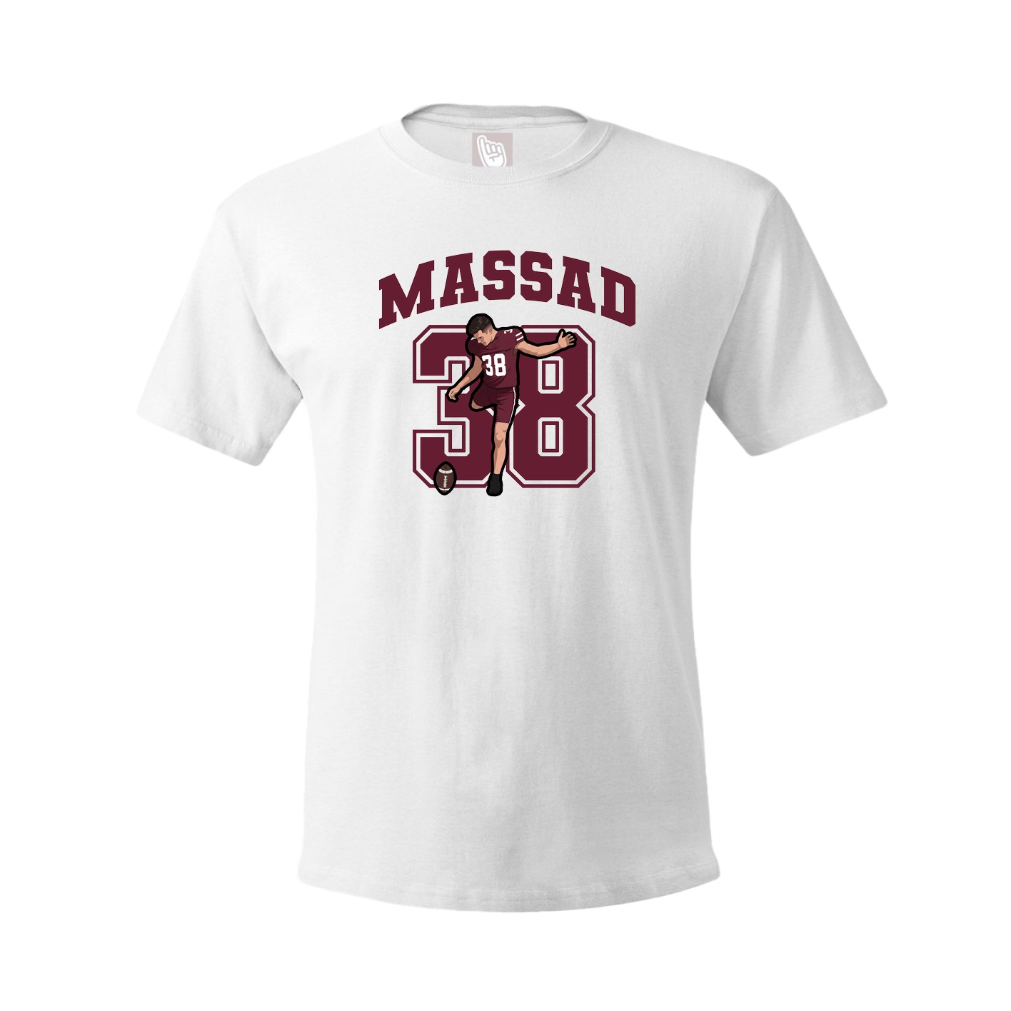Youth Tee — Number in White