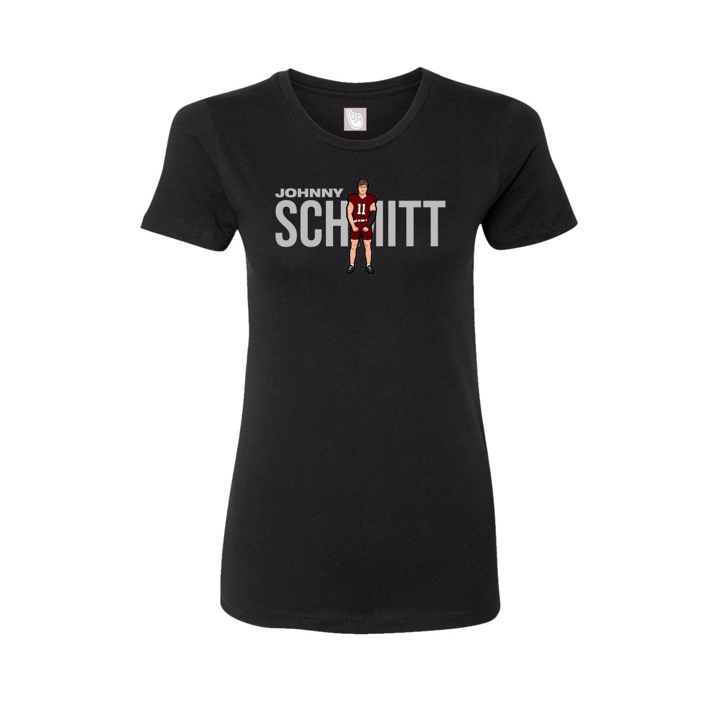 Fitted Women's Tee — Player Name in Black