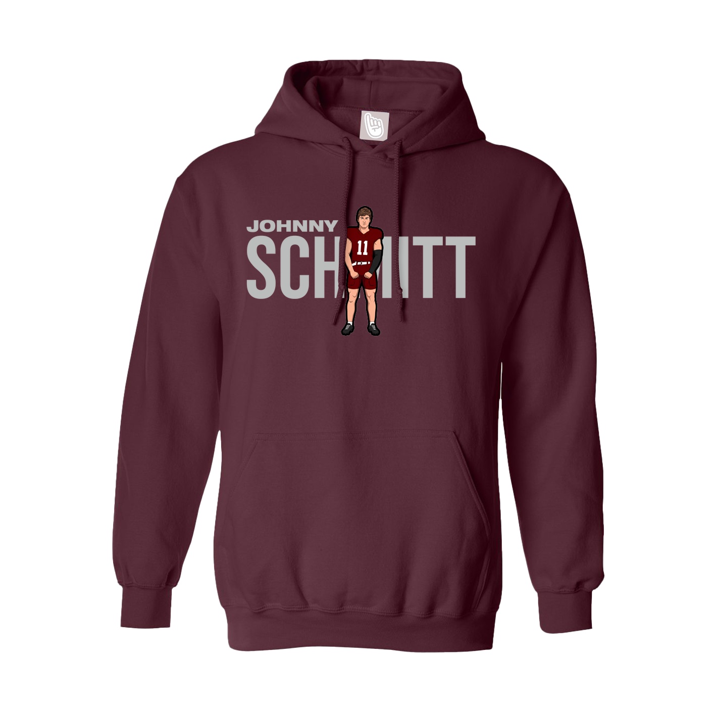 Hoodie — Player Name in Maroon