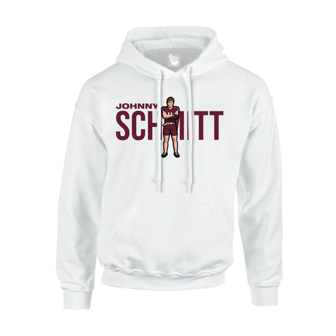 Youth Hoodie — Player Name in White