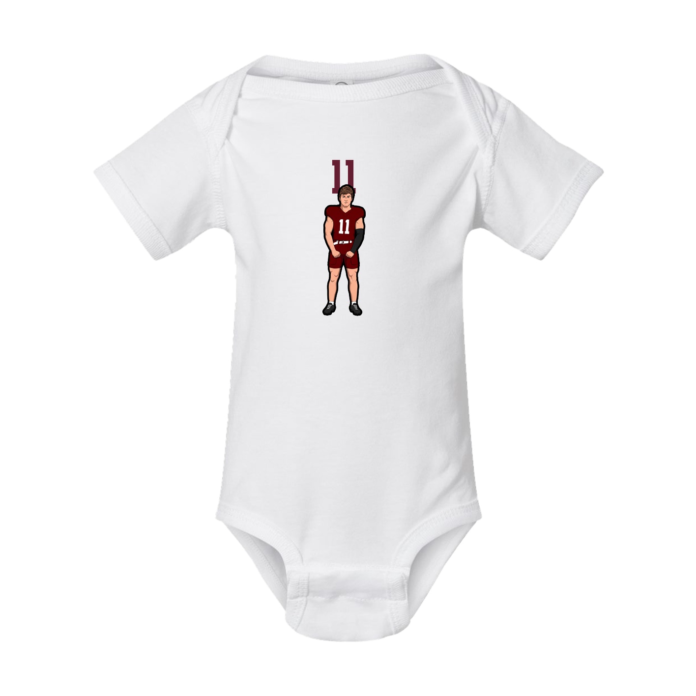 Baby Onesie — Number Top in White