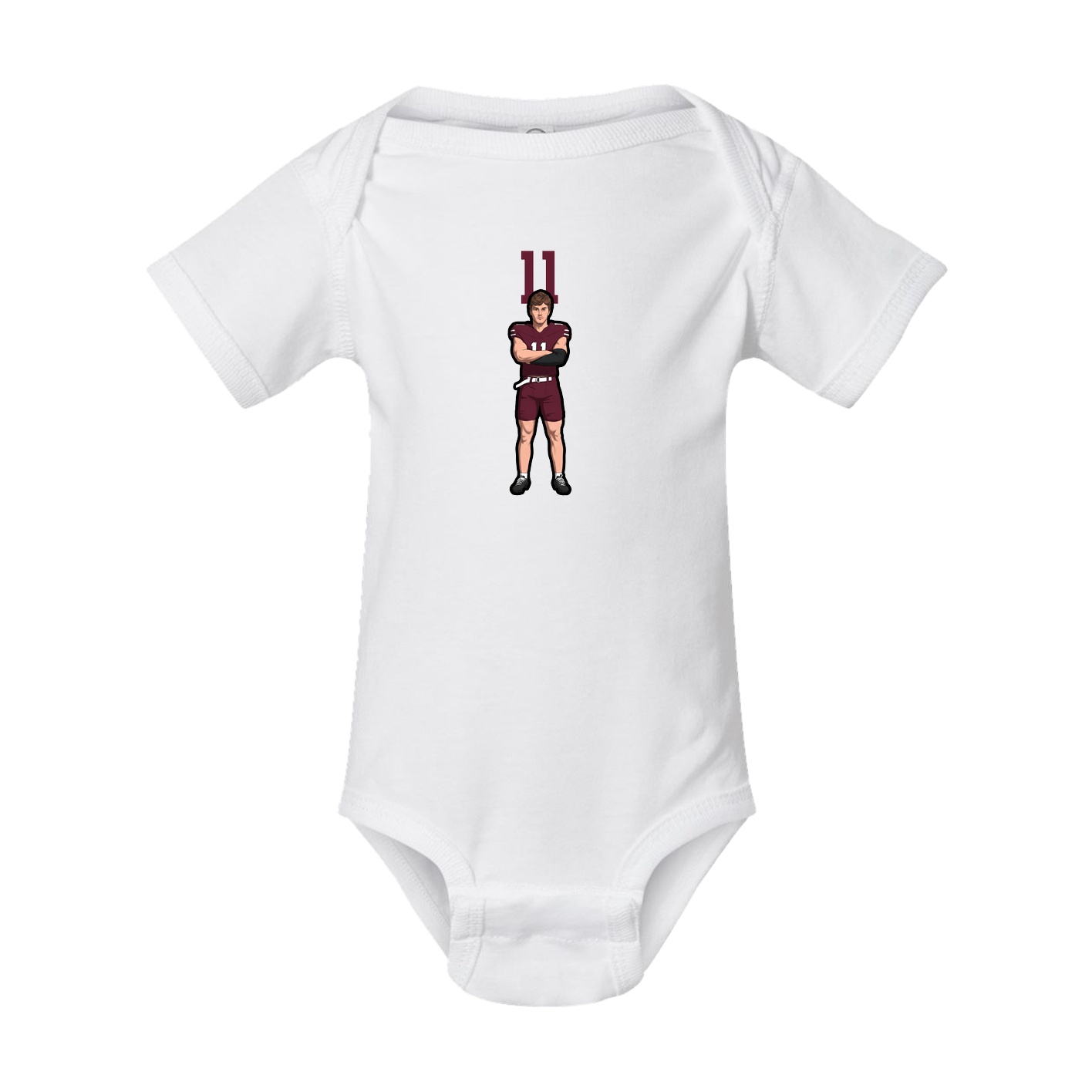Baby Onesie — Number Top in White