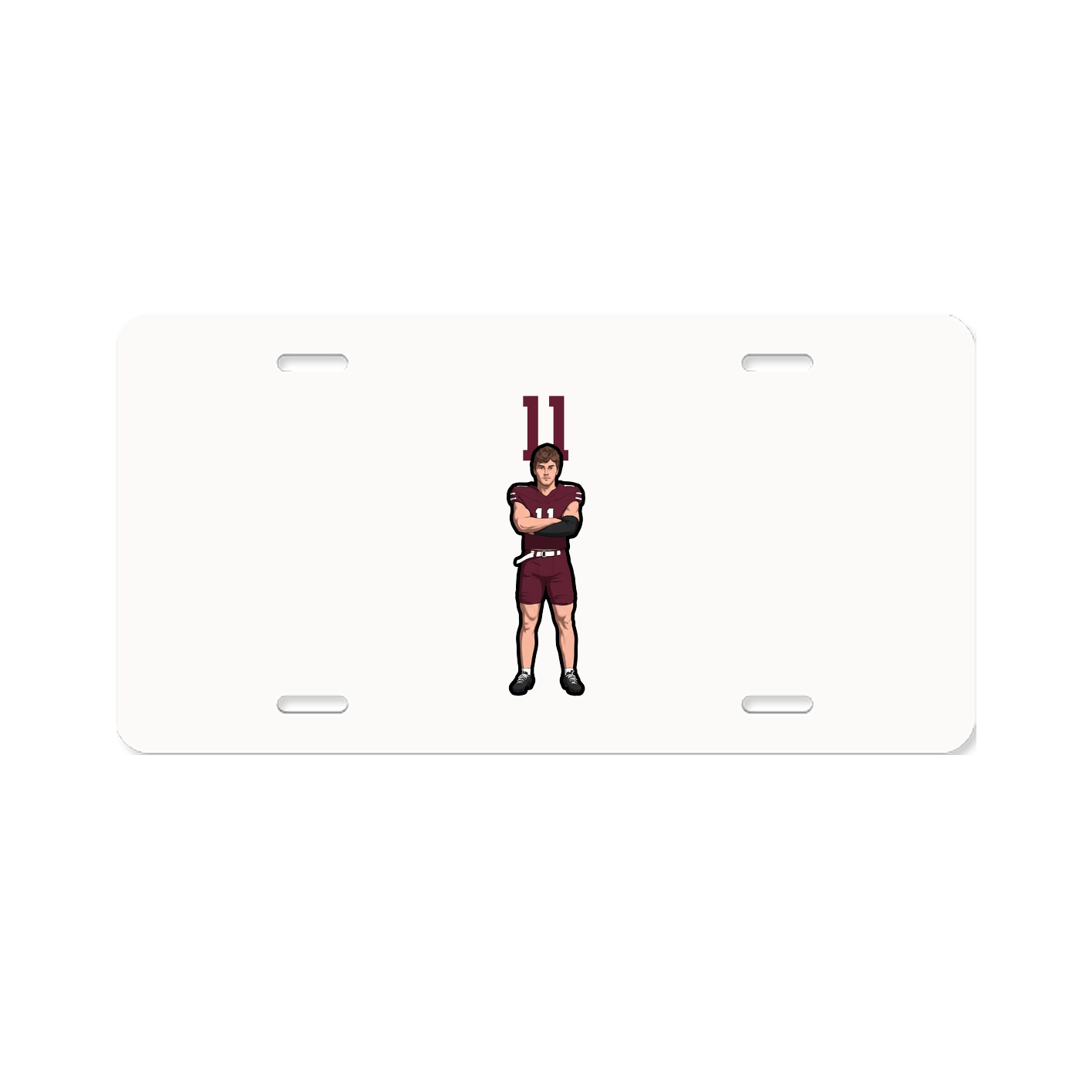License Plate — Number Top in Classic