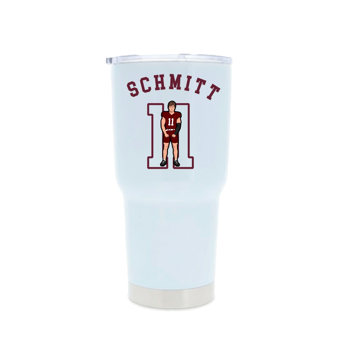 30oz Stainless Steel Tumbler — Shirsey Arch in White