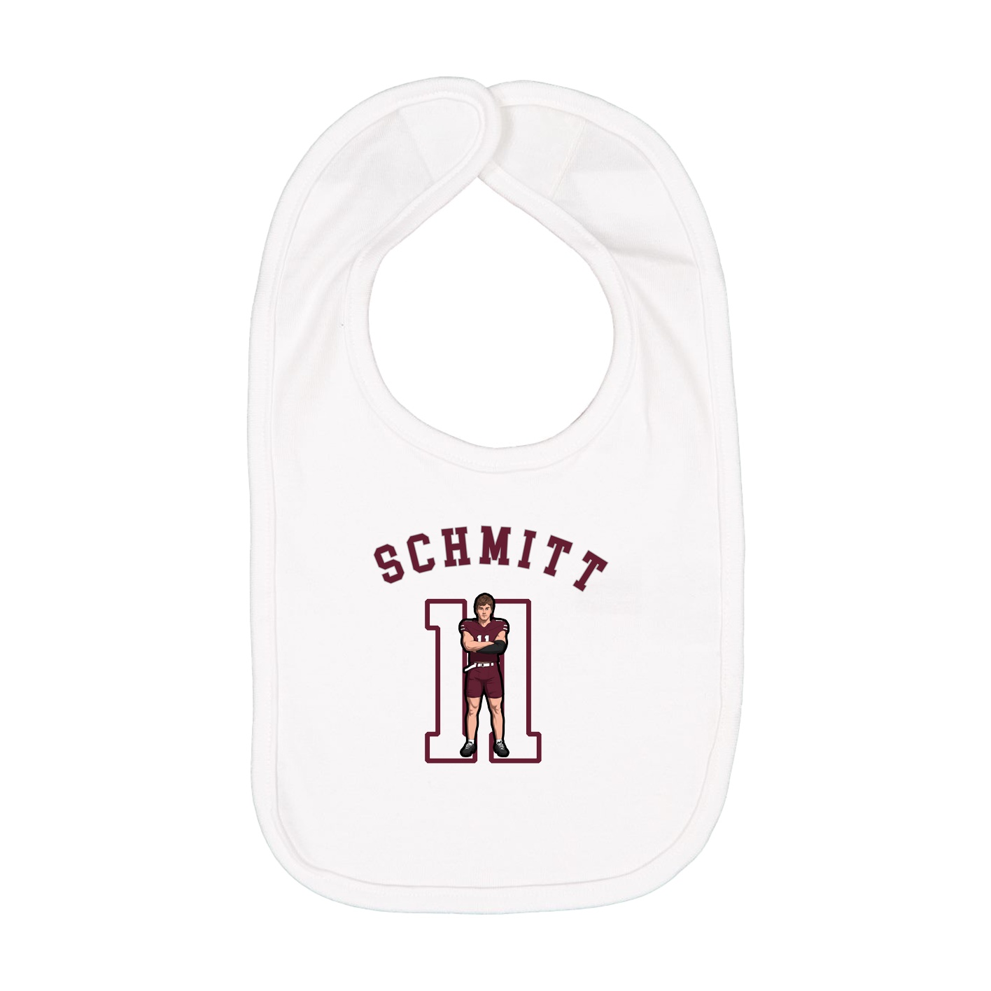 Infant Bib — Shirsey Arch in White