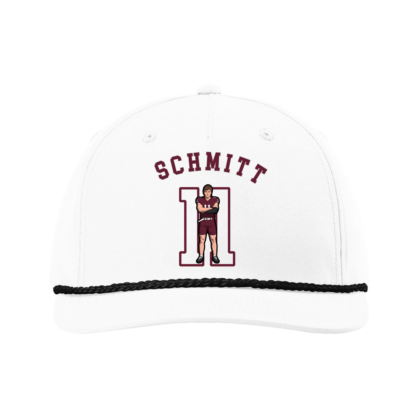 Five-Panel Classic Rope Cap — Shirsey Arch in White