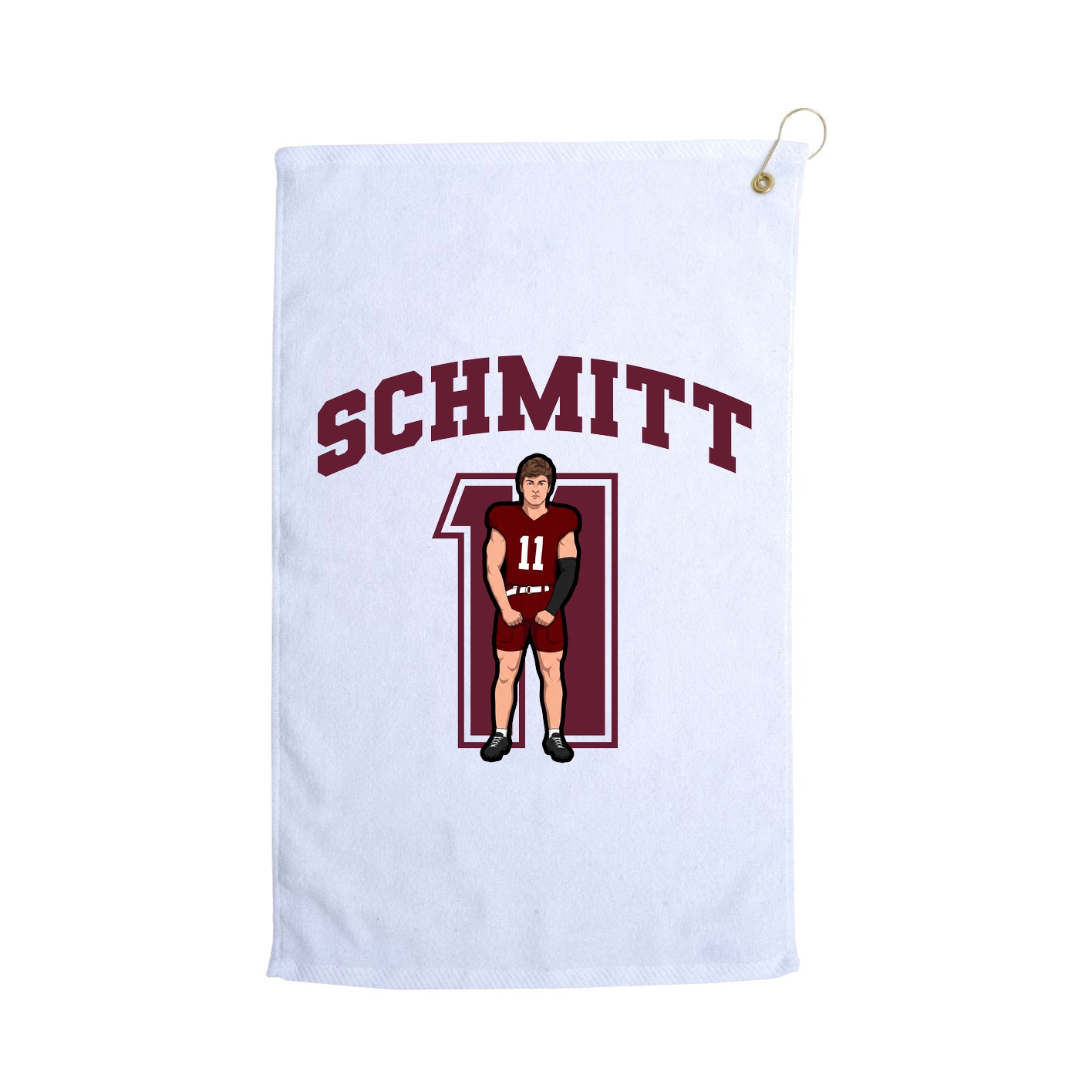 Golf Towel — Number in White