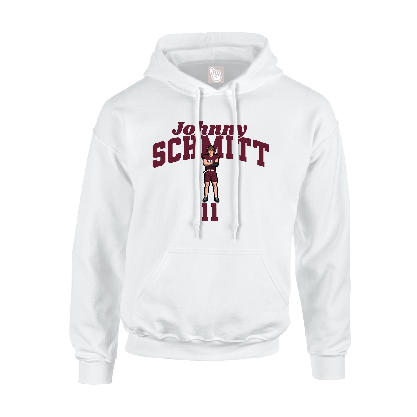 Youth Hoodie — Signature Arch in White