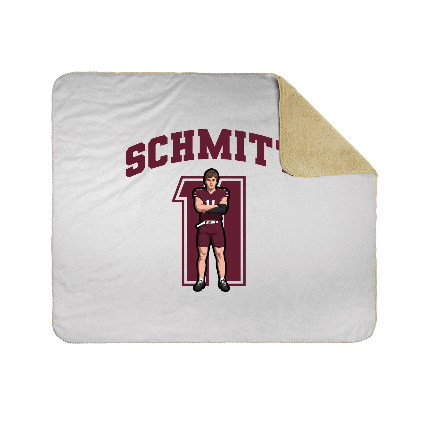 Throw Blanket — Number in White