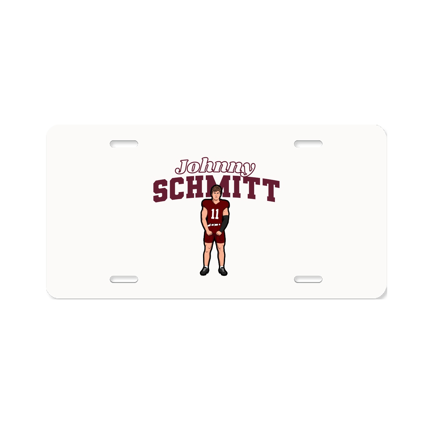 License Plate — Name Arch in Classic