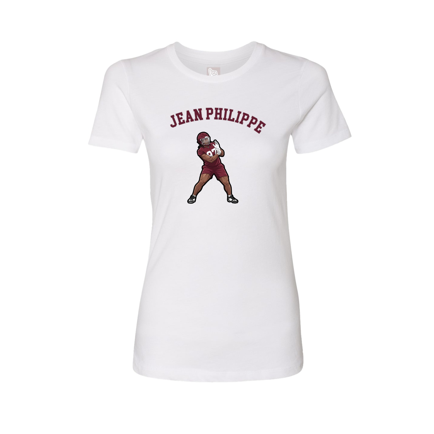 Fitted Women's Tee — Shirsey Arch in White