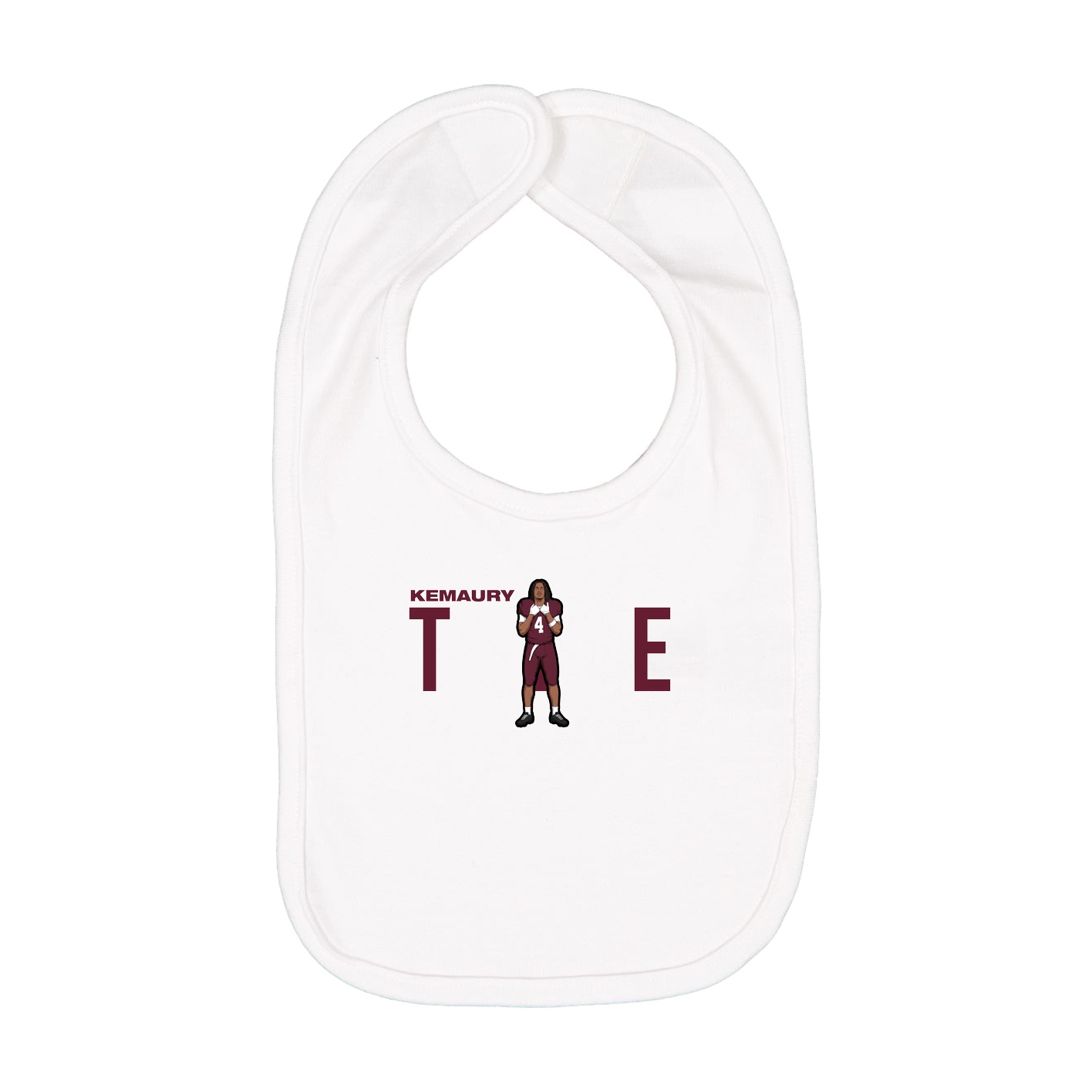 Infant Bib — Player Name in White