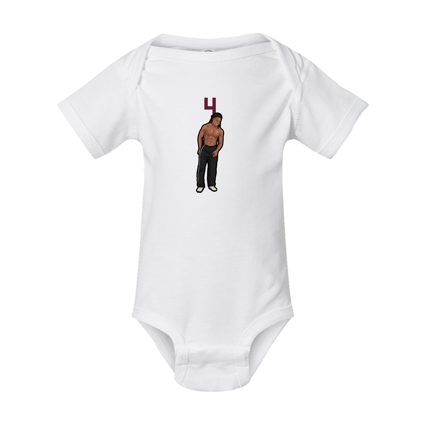 Baby Onesie — Number Top in White