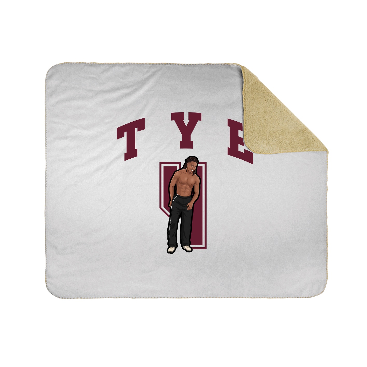Throw Blanket — Number in White