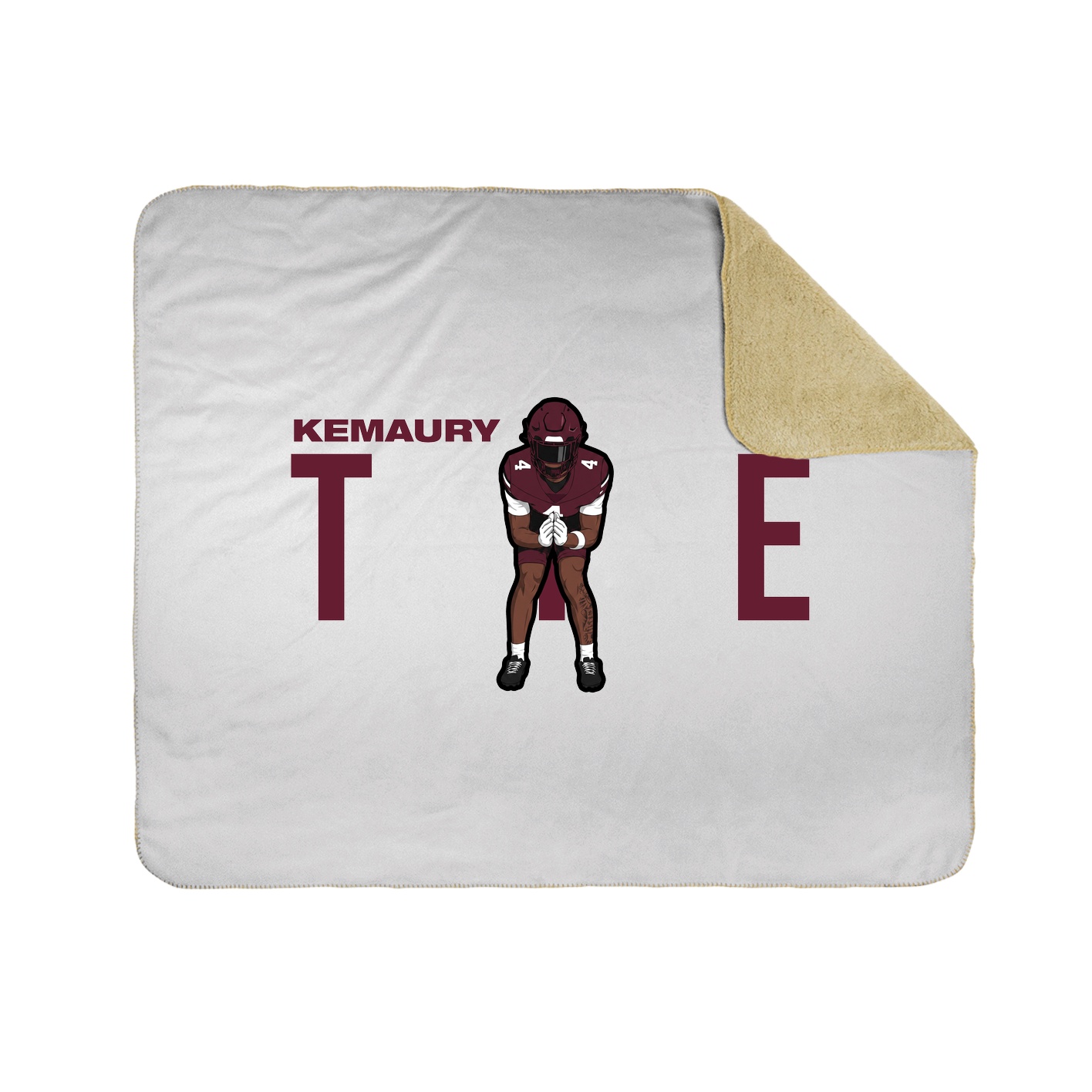Throw Blanket — Player Name in White