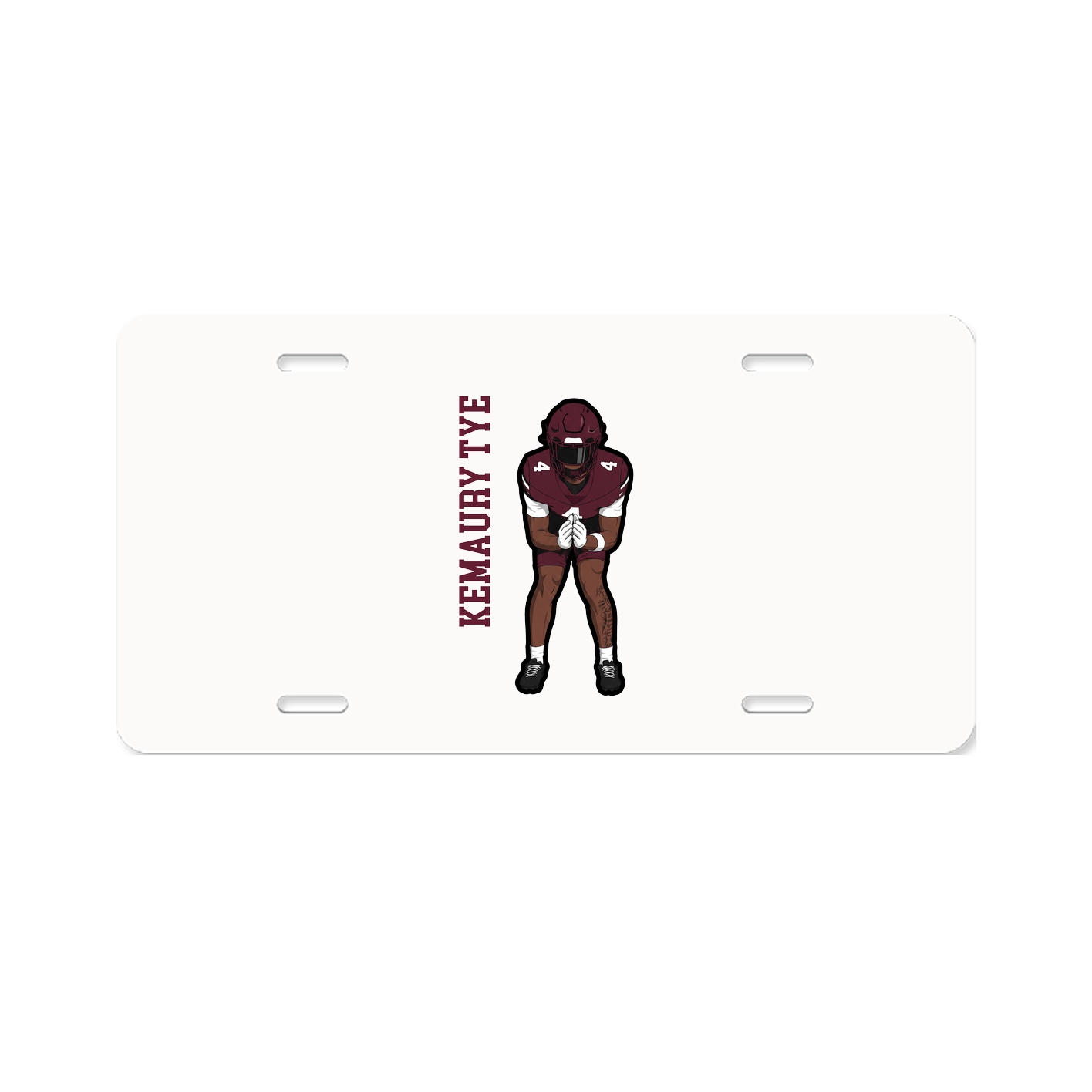 License Plate — Name Vertical in Classic